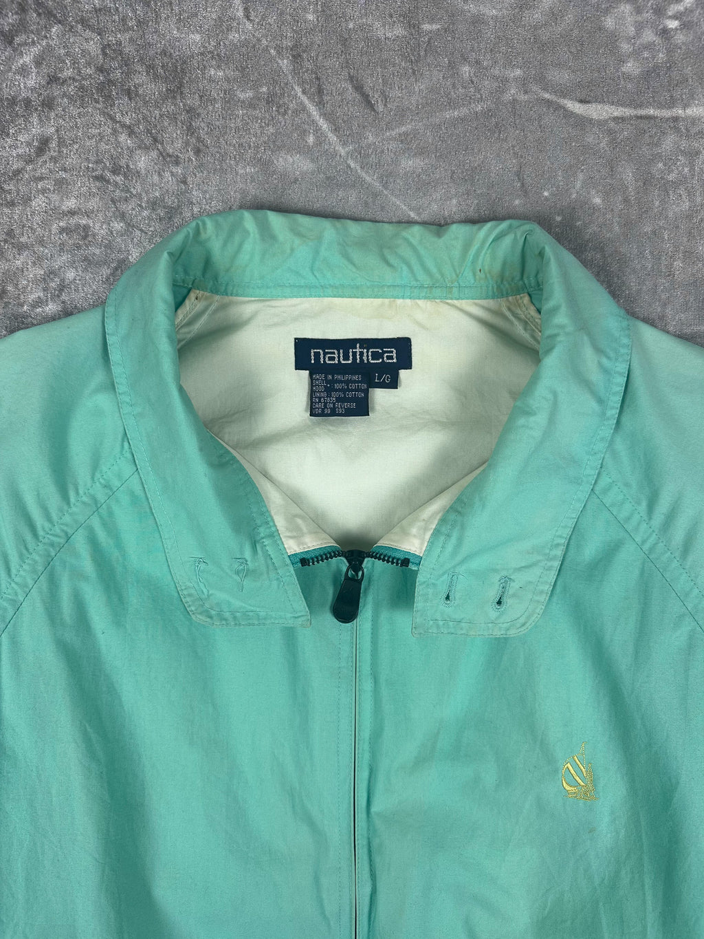 Vintage 90s Nautica Embroidered Small Logo Harrington Jacket (L)