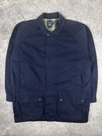 Vintage 90s Nautica Plaid Lined Heavyweight Trench Parka Jacket (XL)