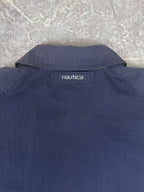 Vintage 90s Nautica Plaid Lined Heavyweight Trench Parka Jacket (XL)