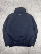 Vintage 90s Nautica Plaid Lined Tortoise Shell Button Heavyweight Bomber Jacket (L)