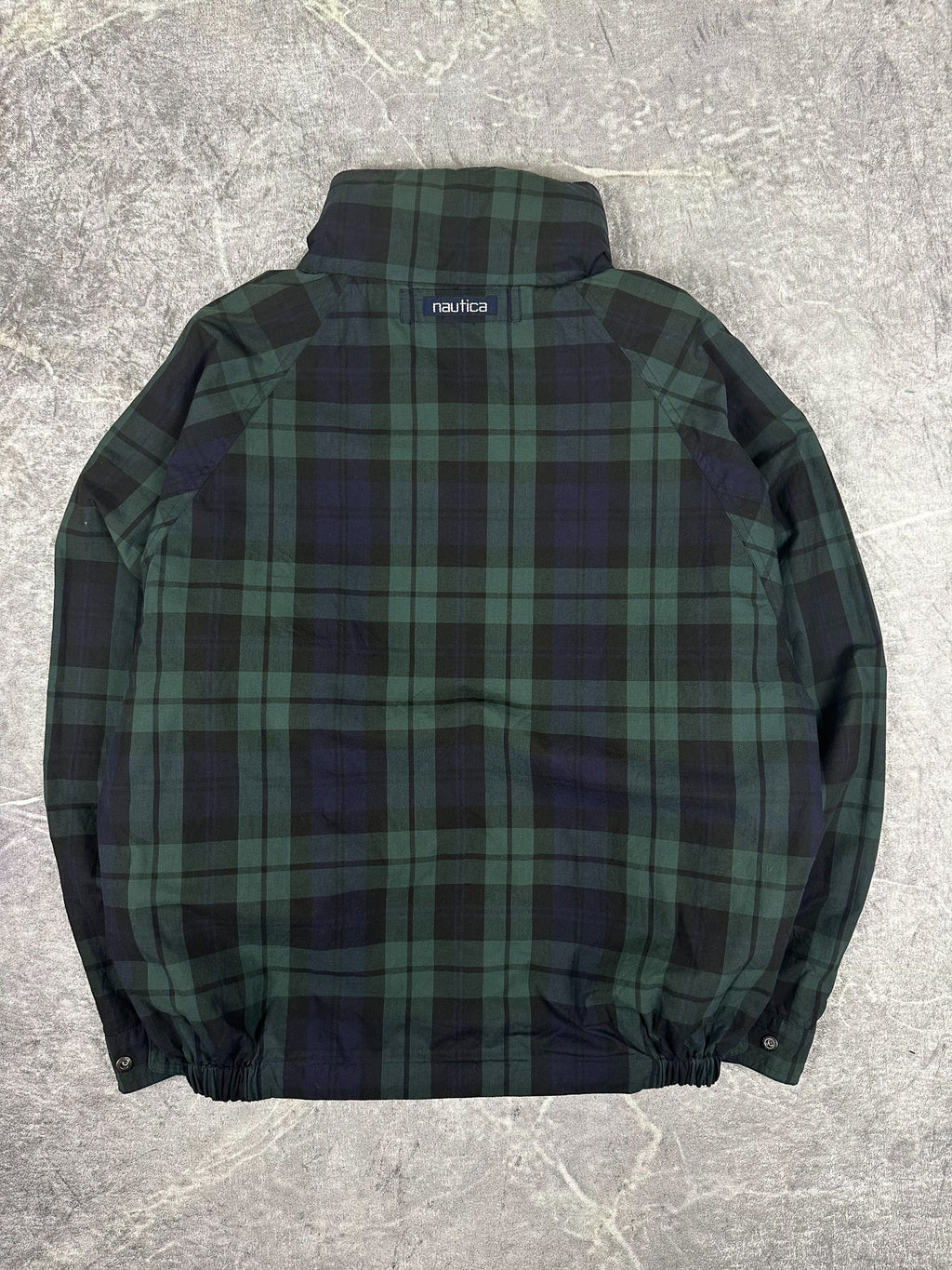 Vintage 90s Nautica Reversible Plaid Sailing Windbreaker Jacket (L)