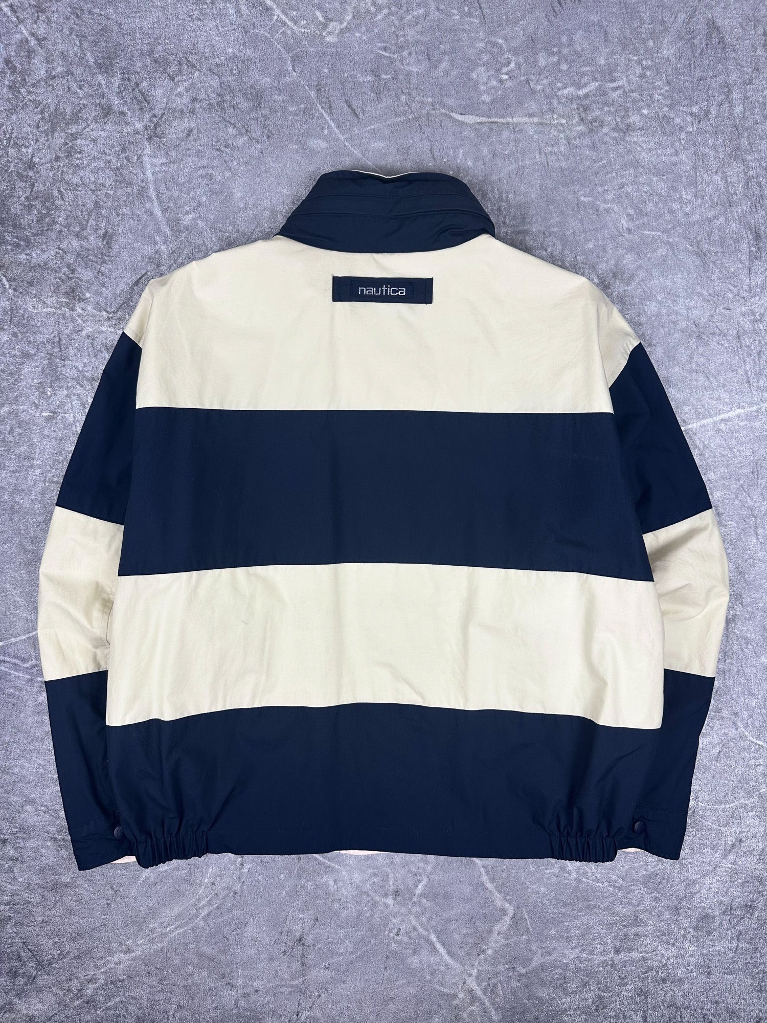 Vintage 90s Nautica Sporting Club Embroidered Logo Reversible Sailing Jacket (L)