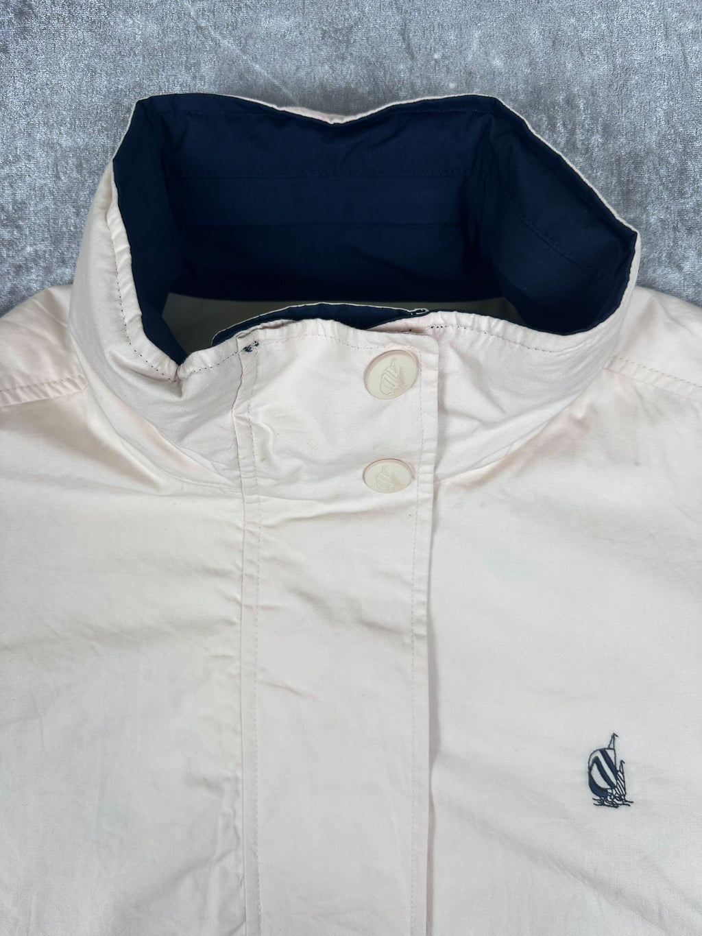Vintage 90s Nautica Sporting Club Embroidered Logo Reversible Sailing Jacket (L)