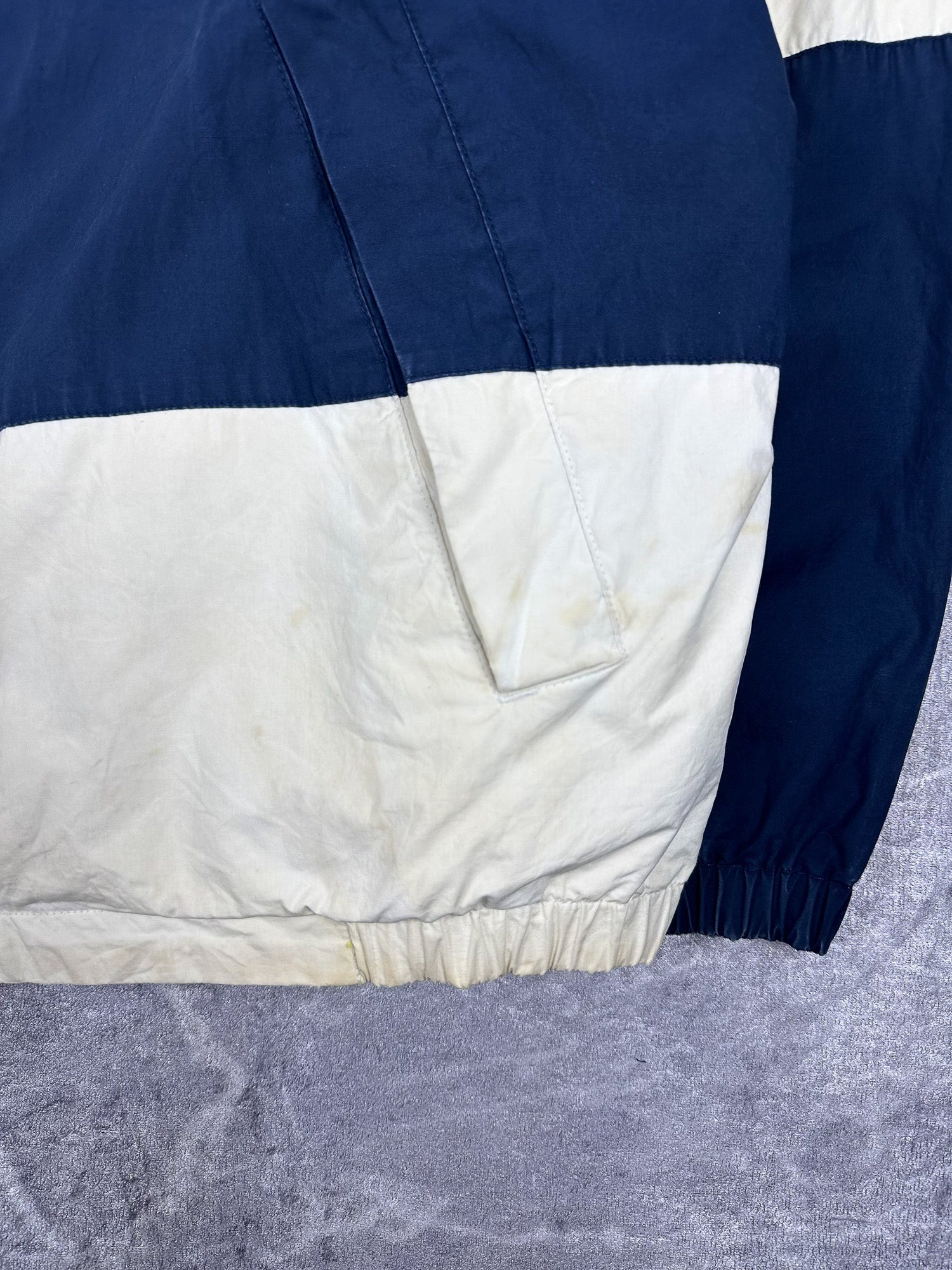 Vintage 90s Nautica Embroidered Spellout Reversible Sailing Windbreaker Jacket (2XL)