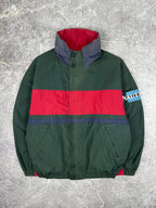 Vintage 90s Nautica Navigation Embroidered Reversible Sailing Windbreaker Jacket (M)