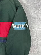 Vintage 90s Nautica Navigation Embroidered Reversible Sailing Windbreaker Jacket (M)