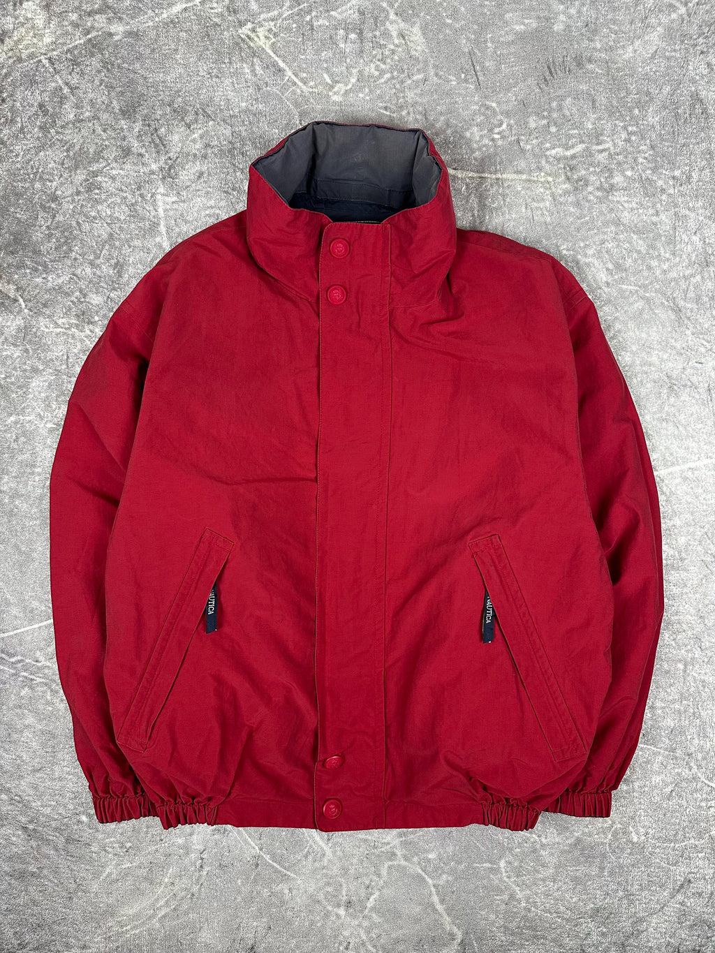 Vintage 90s Nautica Navigation Embroidered Reversible Sailing Windbreaker Jacket (M)