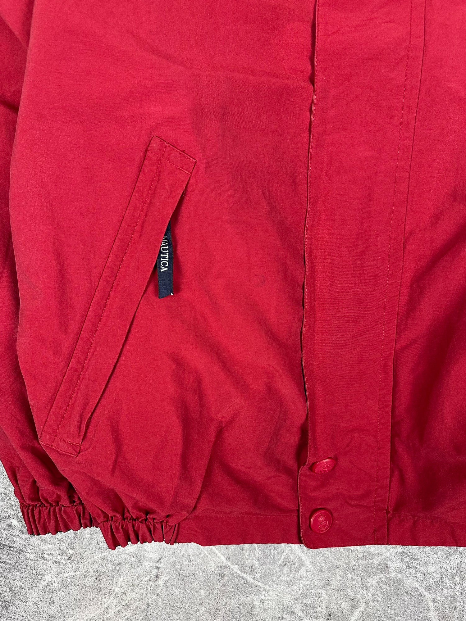 Vintage 90s Nautica Navigation Embroidered Reversible Sailing Windbreaker Jacket (M)
