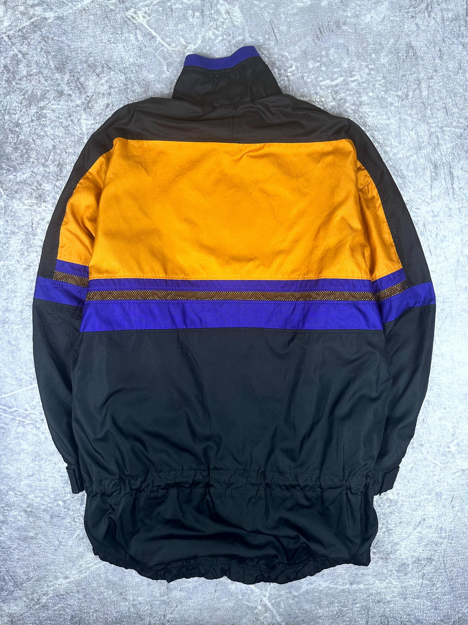 Vintage 90s Asics Athletic Active Wear Japanese Quarter Zip Windbreaker Jacket (L)
