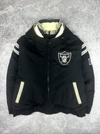 Vintage 90s Pro Player Oakland Raiders NFL Footlocker Exclusive Reversible Jacket (XL)