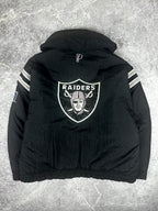 Vintage 90s Pro Player Oakland Raiders NFL Footlocker Exclusive Reversible Jacket (XL)