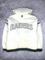 Vintage 90s Pro Player Oakland Raiders NFL Footlocker Exclusive Reversible Jacket (XL)