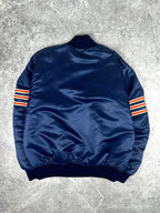 Vintage 90s Starter Pro Line Chicago Bears NFL Satin Bomber Jacket (L)