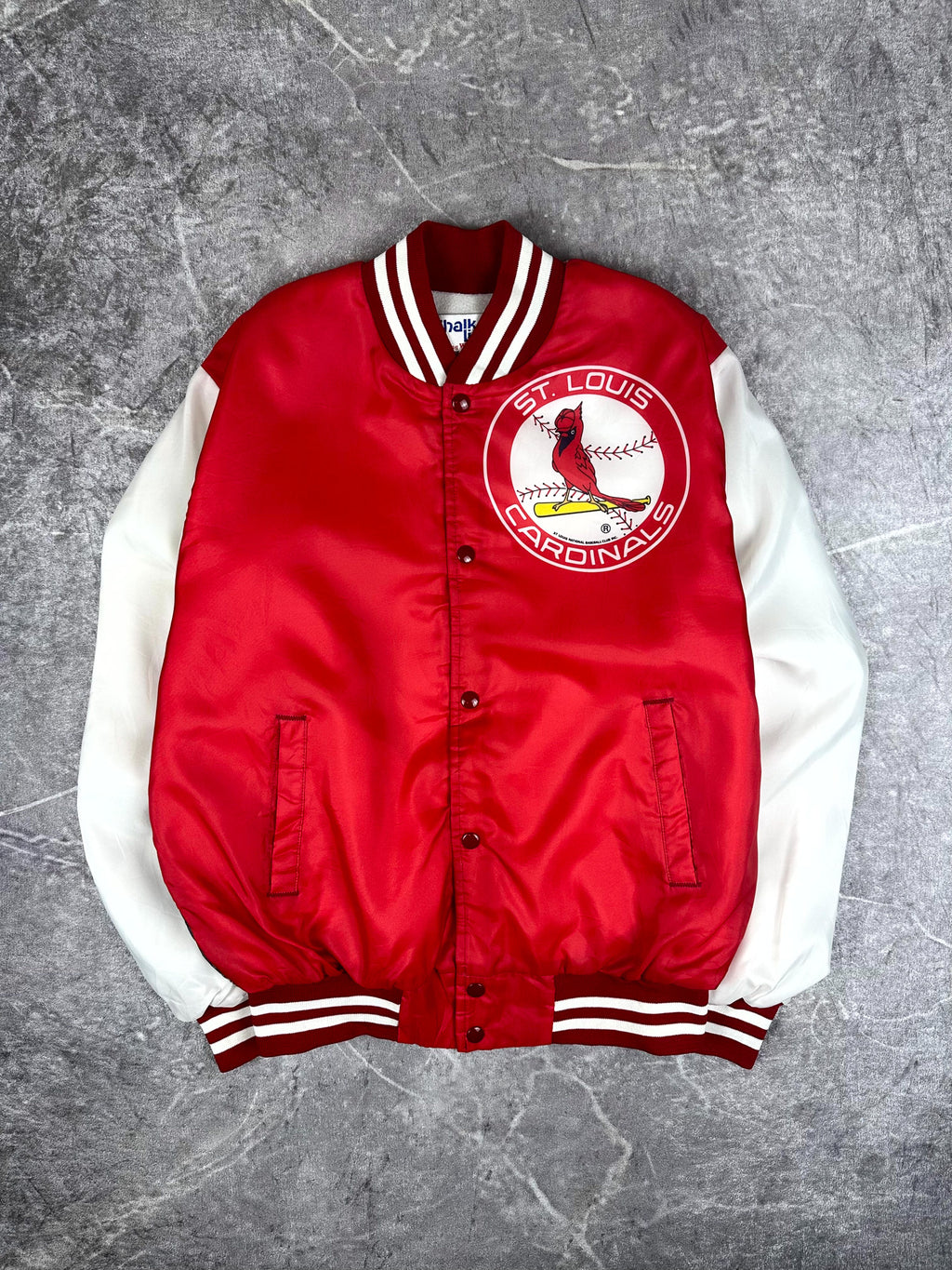 Vintage 80s Chalk Line St. Louis Cardinals Fanimation MLB Varsity Jacket (M)