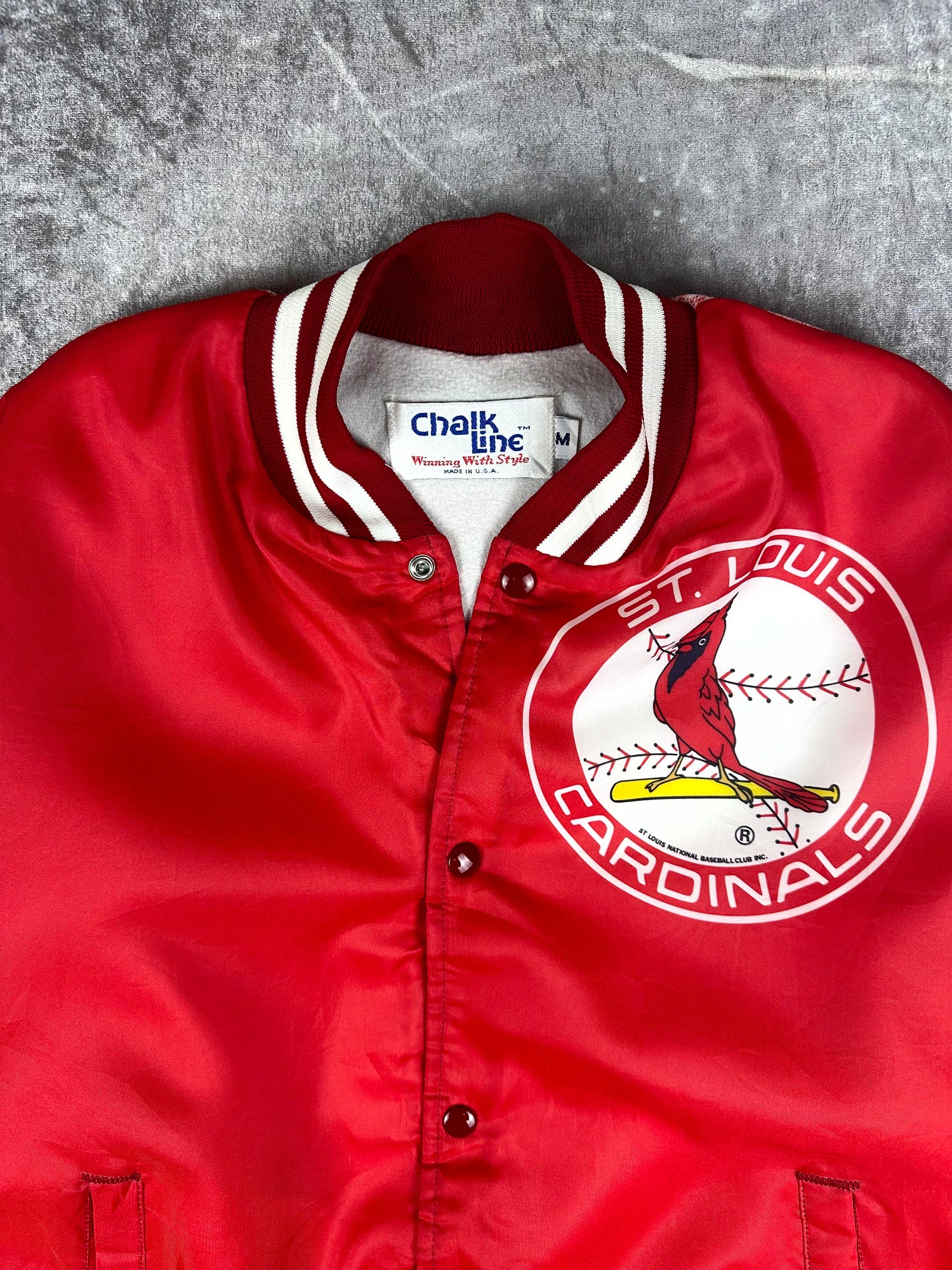 Vintage 80s Chalk Line St. Louis Cardinals Fanimation MLB Varsity Jacket (M)