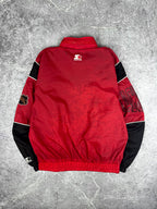 Vintage 90s Starter Chicago Blackhawks NHL Spellout Lightweight Windbreaker (M)