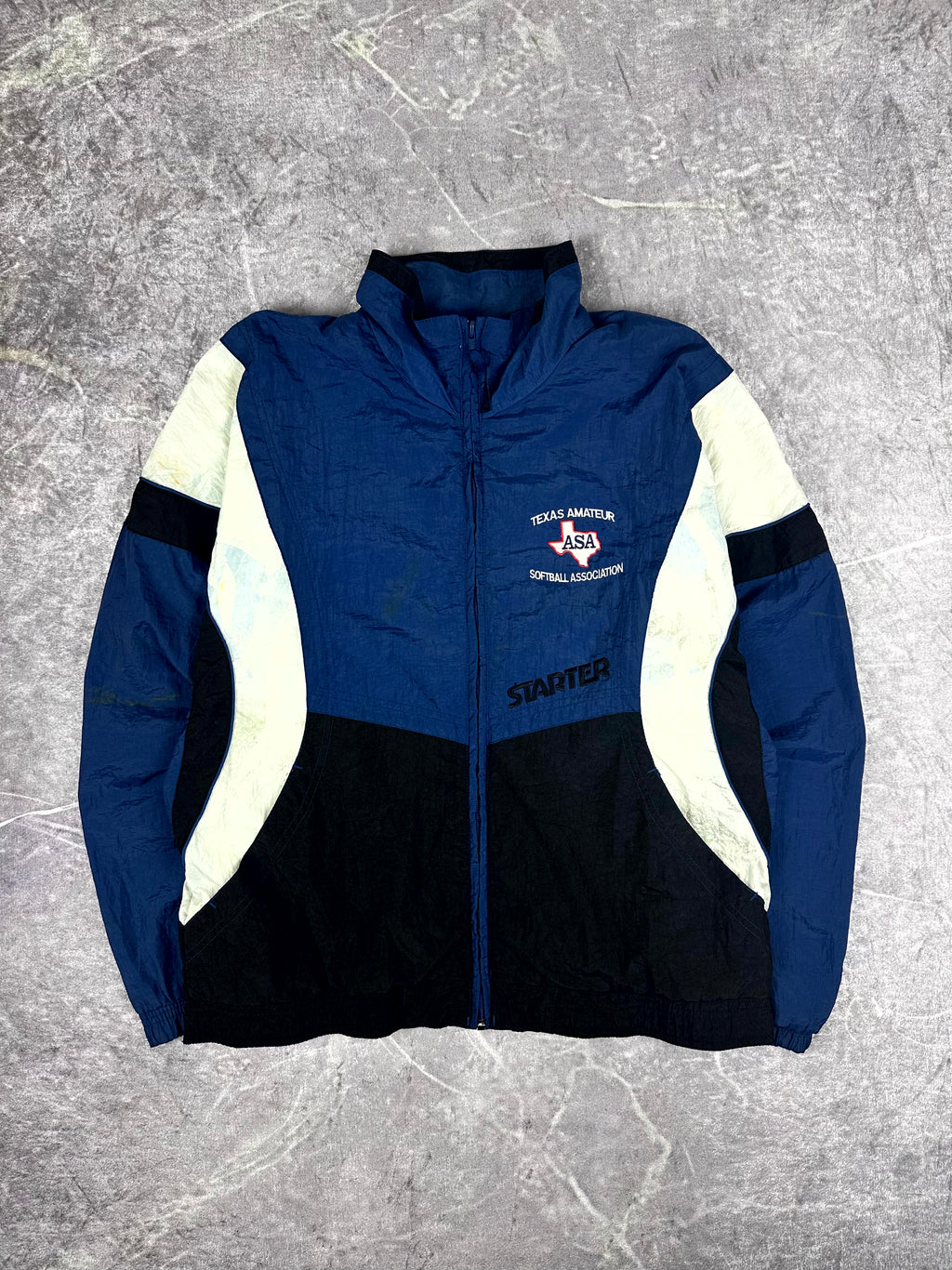 Vintage 90s Starter Texas Amateur Softball Association ACA Windbreaker Jacket (L)
