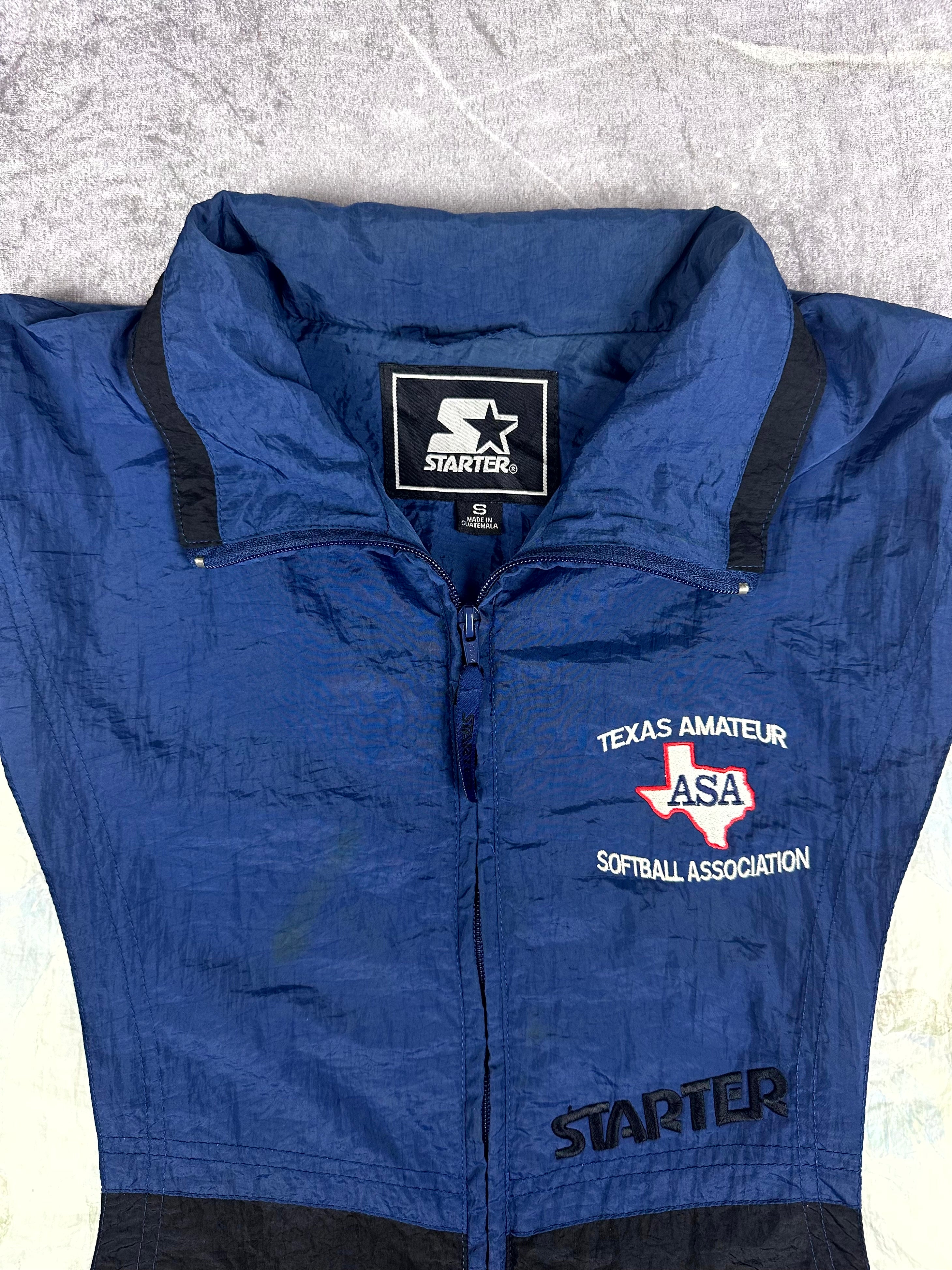 Vintage 90s Starter Texas Amateur Softball Association ACA Windbreaker Jacket (L)