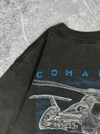 Vintage 1991 Blackbird Comanche RAH-66 Military Helicopter T-Shirt (L)