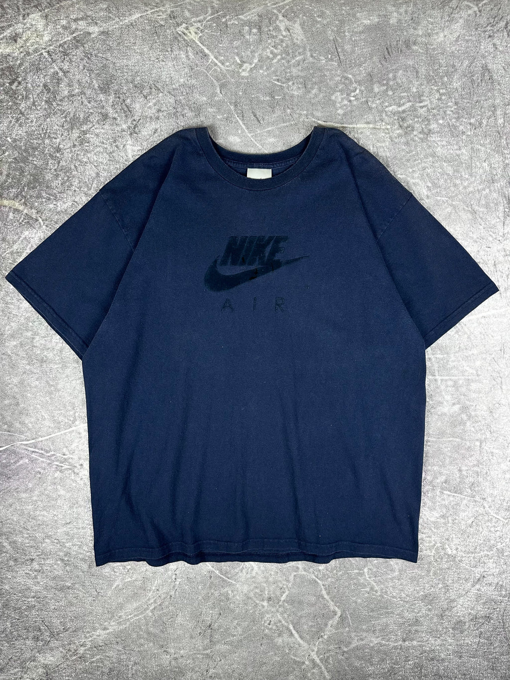 Vintage 00s Nike Air Felt Fabric Centre Logo Swoosh T-Shirt (XL)