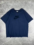 Vintage 00s Nike Air Felt Fabric Centre Logo Swoosh T-Shirt (XL)