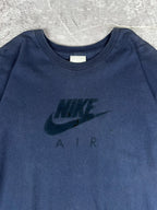 Vintage 00s Nike Air Felt Fabric Centre Logo Swoosh T-Shirt (XL)