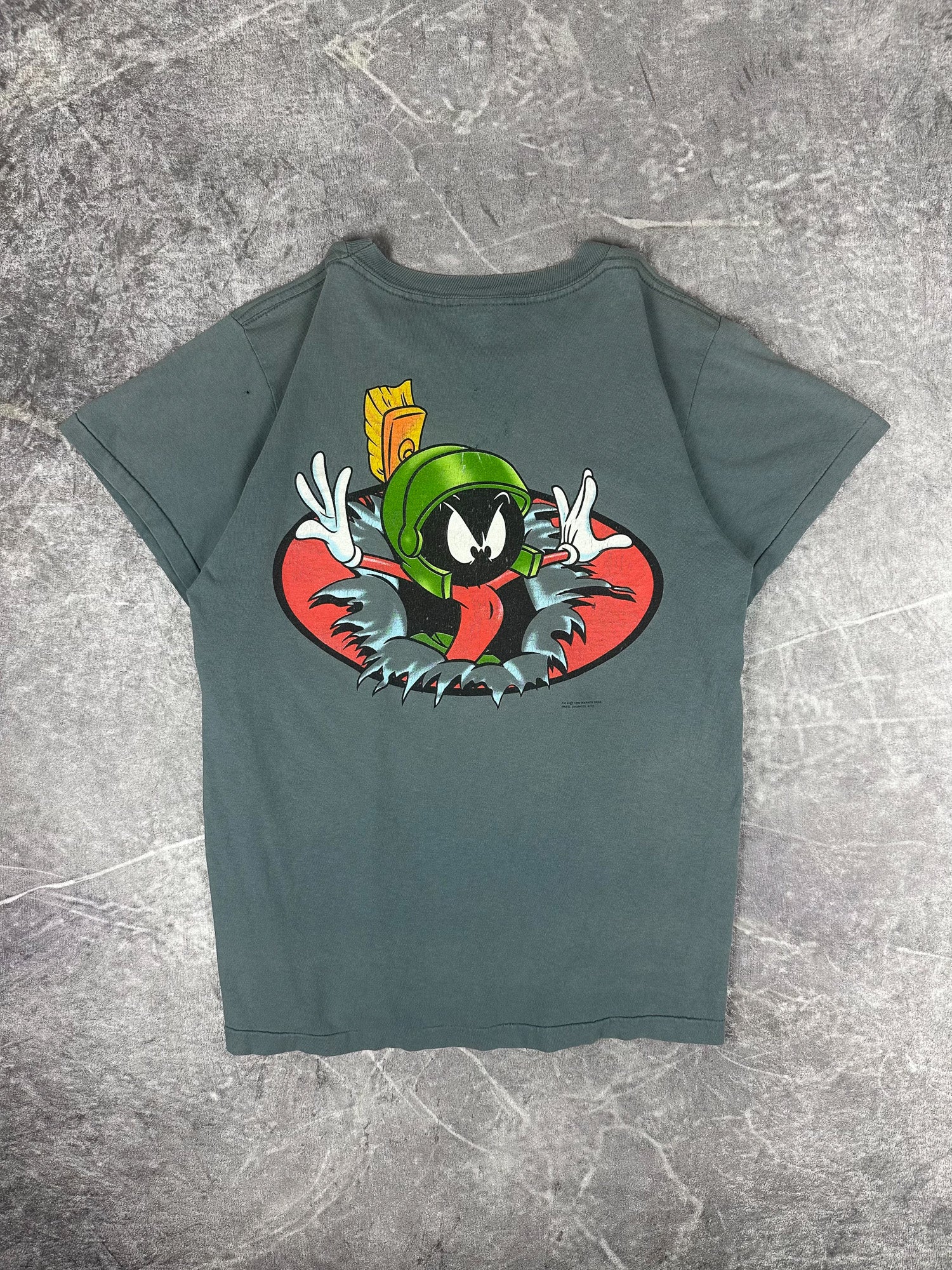Vintage 90s 1995 Warner Brothers Changes Looney Tunes Marvin the Martian 3D Break Through T-Shirt (S)