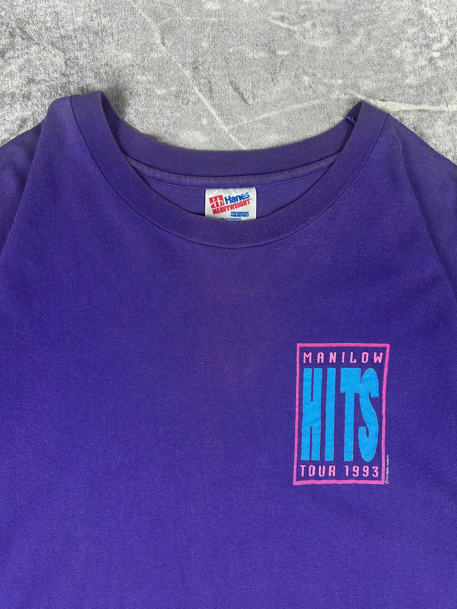 Vintage 90s 1993 Barry Manilow Greatest Hits Tour T-Shirt (XL)