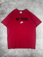 Vintage 00s Nike Basketball 'BE TRUE.' Centre Logo Swoosh T-Shirt (XL)