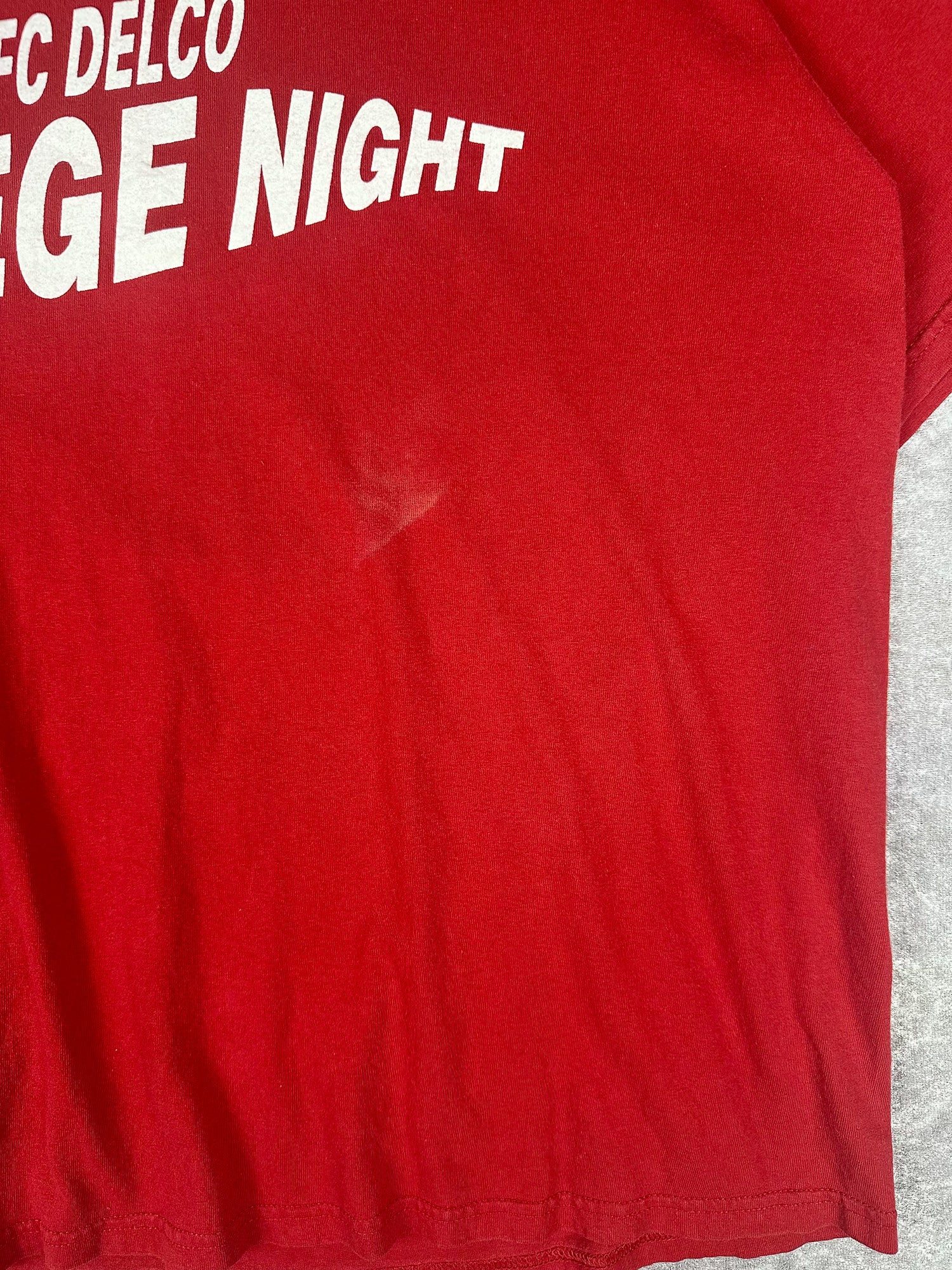 Vintage 90s Nike Mini Swoosh FC Delco College Night Wavy Block T-Shirt (L)