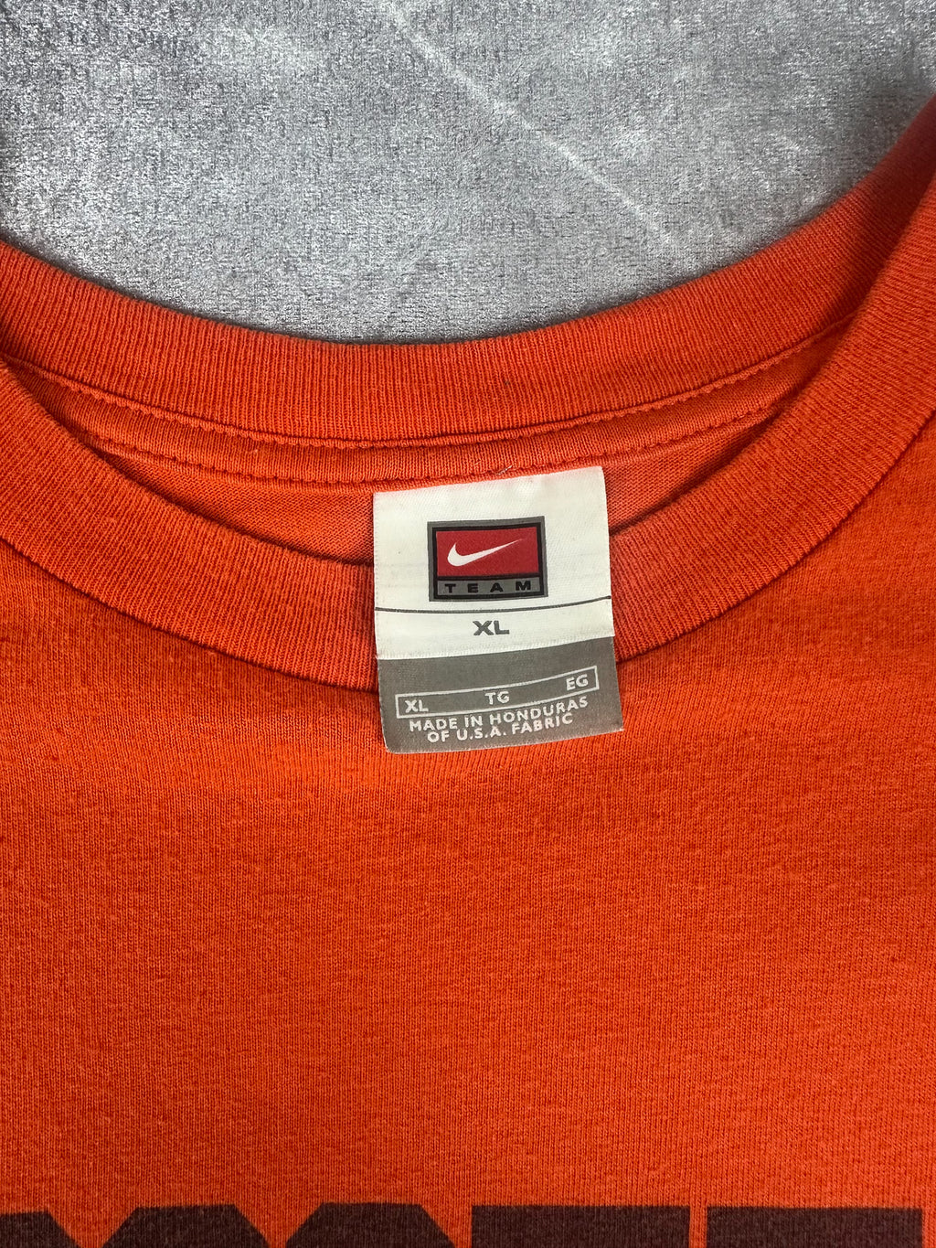 Vintage 00s Nike Team Virginia Cavaliers NCAA UVa Scott Stadium Mini Swoosh T-Shirt (XL)