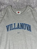 Vintage 00s Nike Team Villanova University Mini Centre Swoosh College T-Shirt (XL)