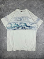 Vintage 90s Art Unlimited Sportswear Put-in-Bay Ohio Wrap Around Print T-Shirt (2XL)