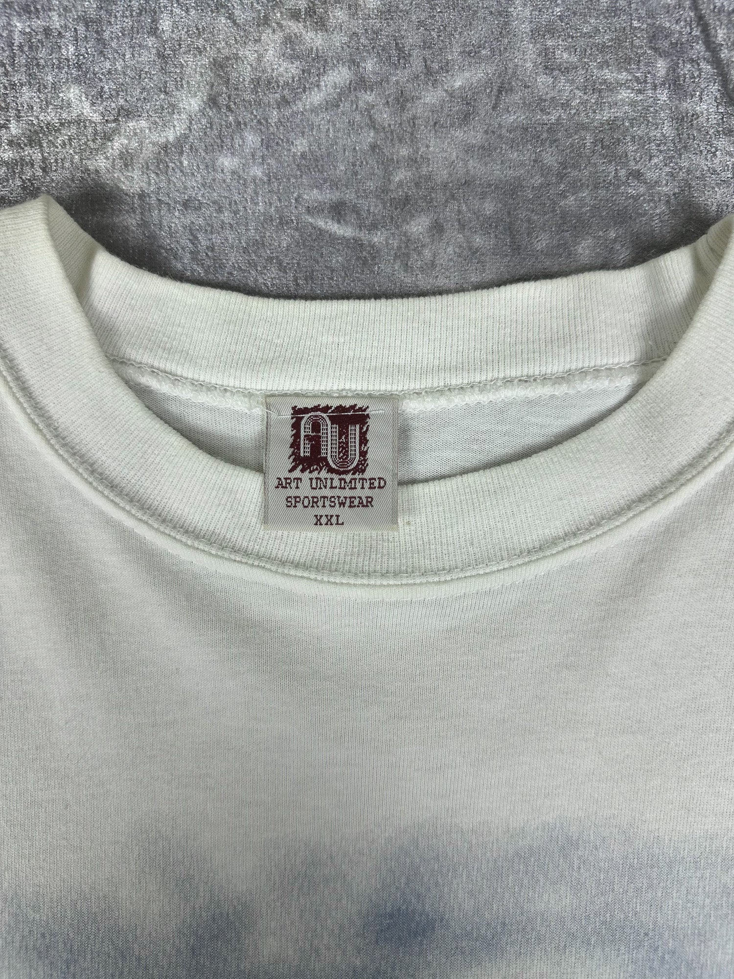 Vintage 90s Art Unlimited Sportswear Put-in-Bay Ohio Wrap Around Print T-Shirt (2XL)