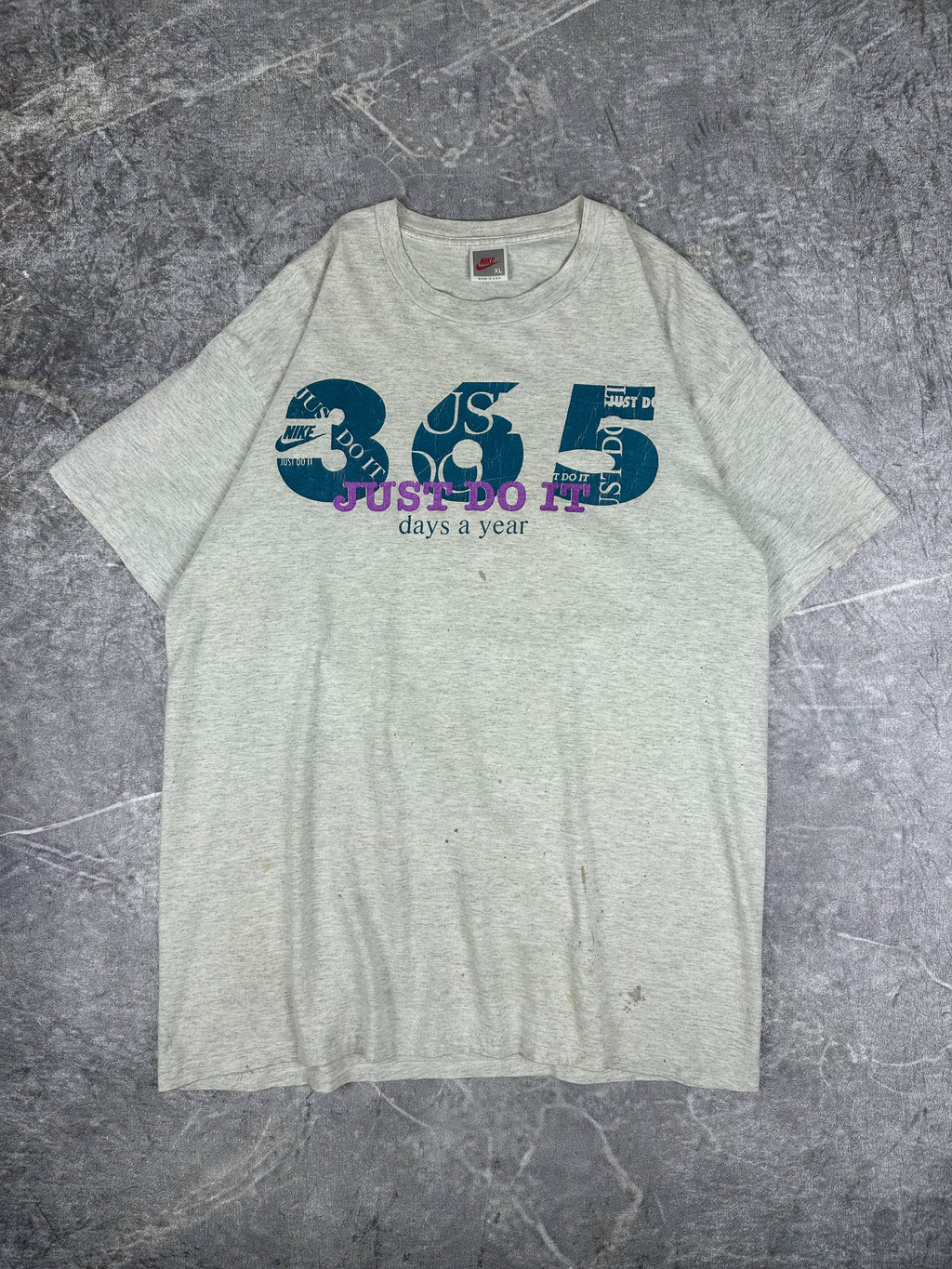 Vintage 90s Nike Just Do It 365 Days A Year Spellout Graphic Printed T-Shirt (XL)
