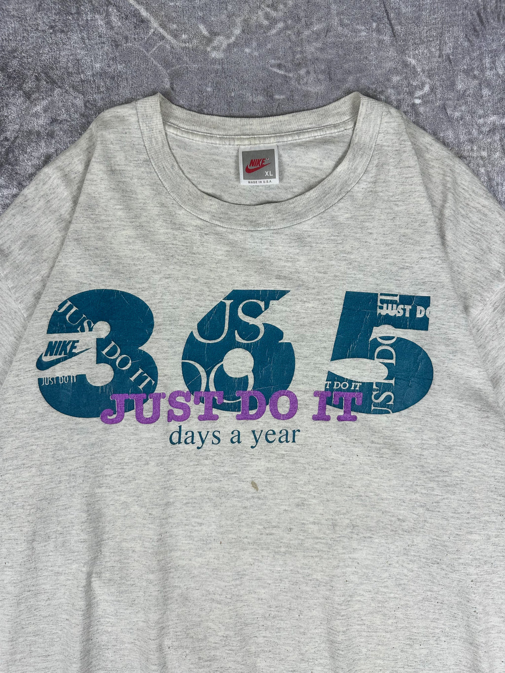 Vintage 90s Nike Just Do It 365 Days A Year Spellout Graphic Printed T-Shirt (XL)