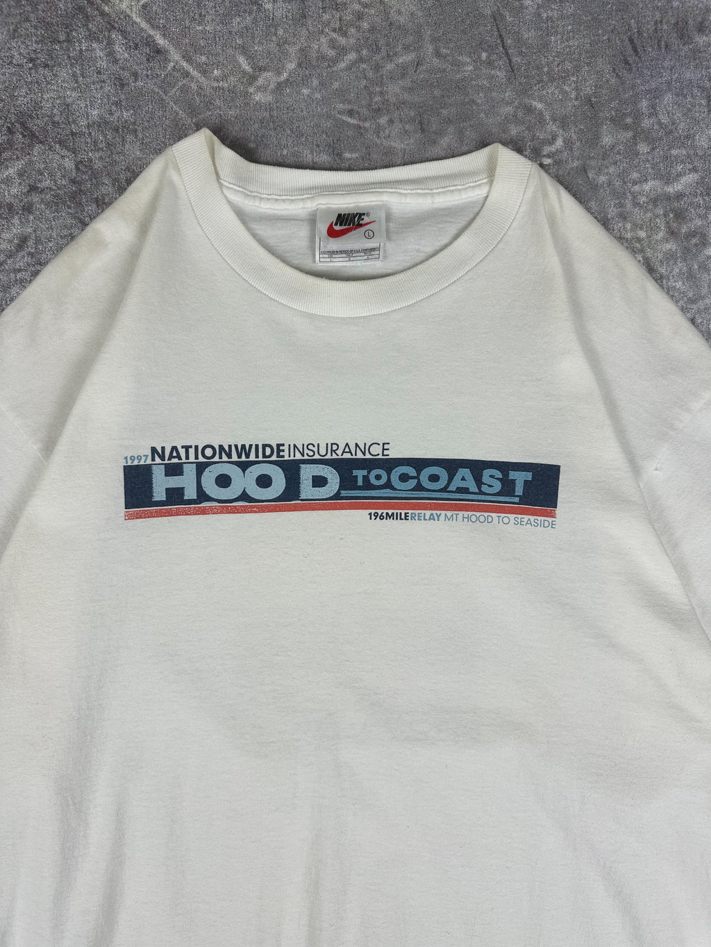 Vintage 90s 1997 Nike Nationwide Insurance 'Hood to Coast' 196 Mile Relay T-Shirt (L)