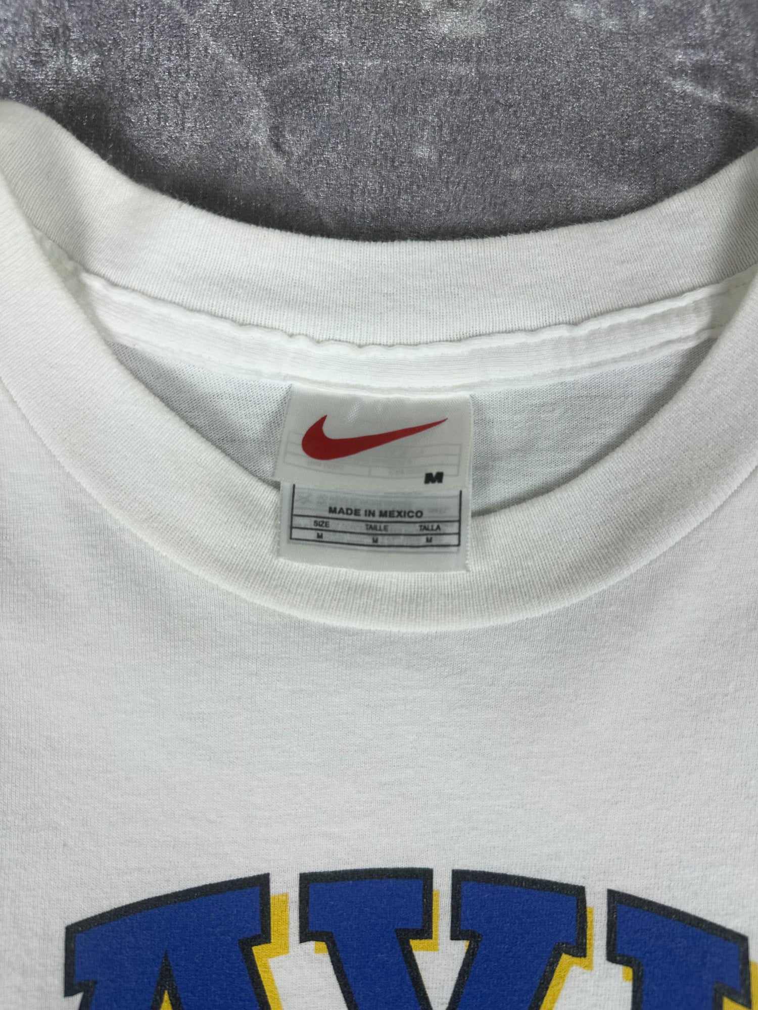 Vintage 90s Nike Steve Lavin Basketball Camps Block Spellout Graphic T-Shirt (M)