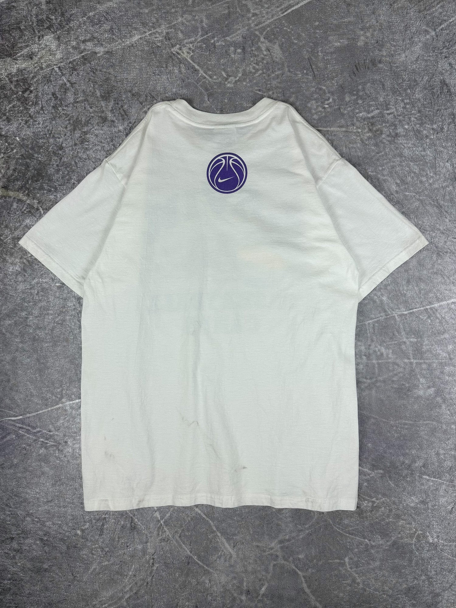 Vintage 90s Nike Steve Lavin Basketball Camps Block Spellout Graphic T-Shirt (M)