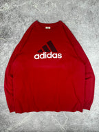 Vintage 00s Adidas Big Logo Graphic Spellout Long Sleeve T-Shirt (XL)