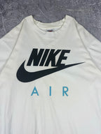 Vintage 90s Nike Air Max 90 OG Laser Blue Big Logo Graphic Swoosh T-Shirt (L)
