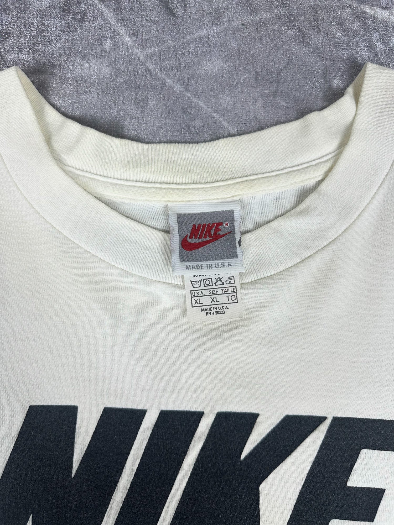 Vintage 90s Nike Air Max 90 OG Laser Blue Big Logo Graphic Swoosh T-Shirt (L)
