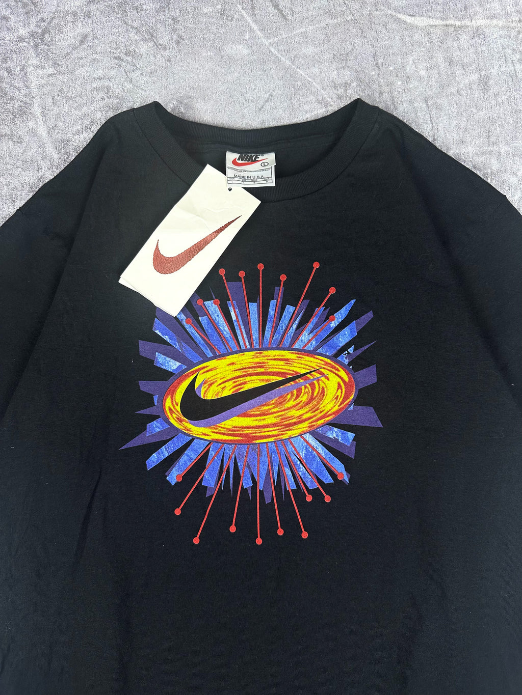 DEADSTOCK BNWT Vintage 90s Nike Bang Swoosh Big Graphic T-Shirt (S)