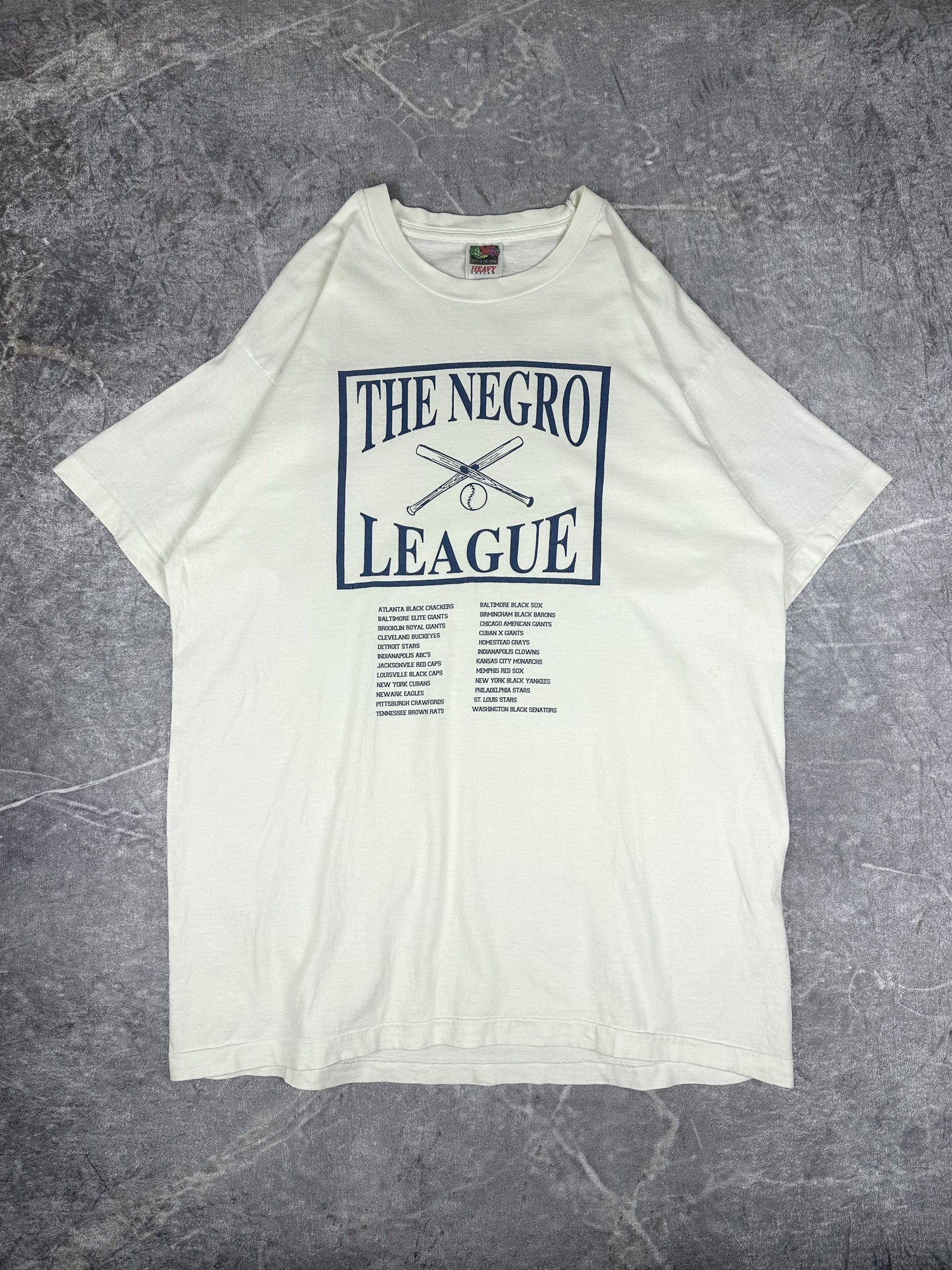 Vintage 90s The Negro League NLBM Baseball Teams Spellout Graphic T-Shirt (XL)