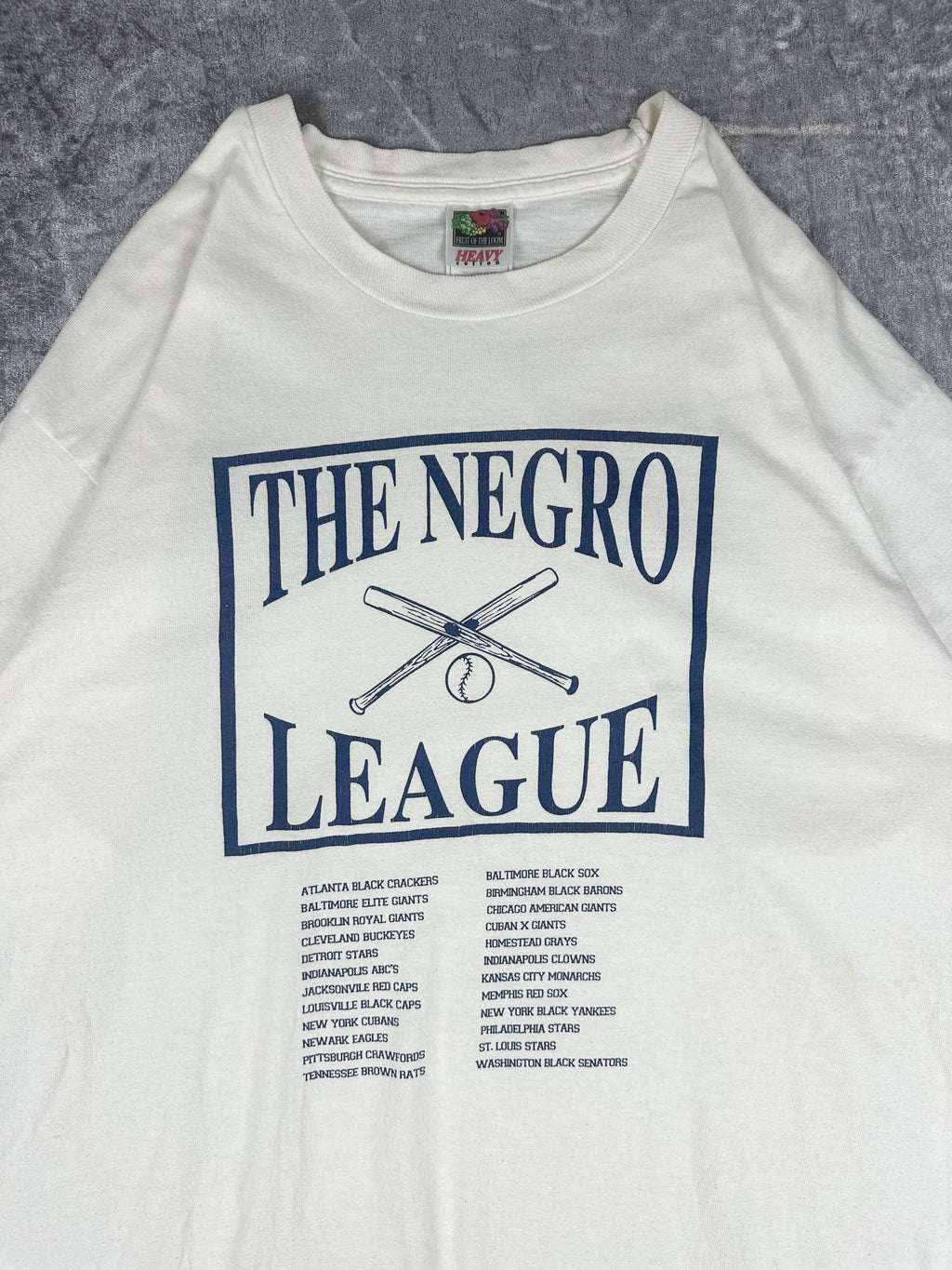 Vintage 90s The Negro League NLBM Baseball Teams Spellout Graphic T-Shirt (XL)