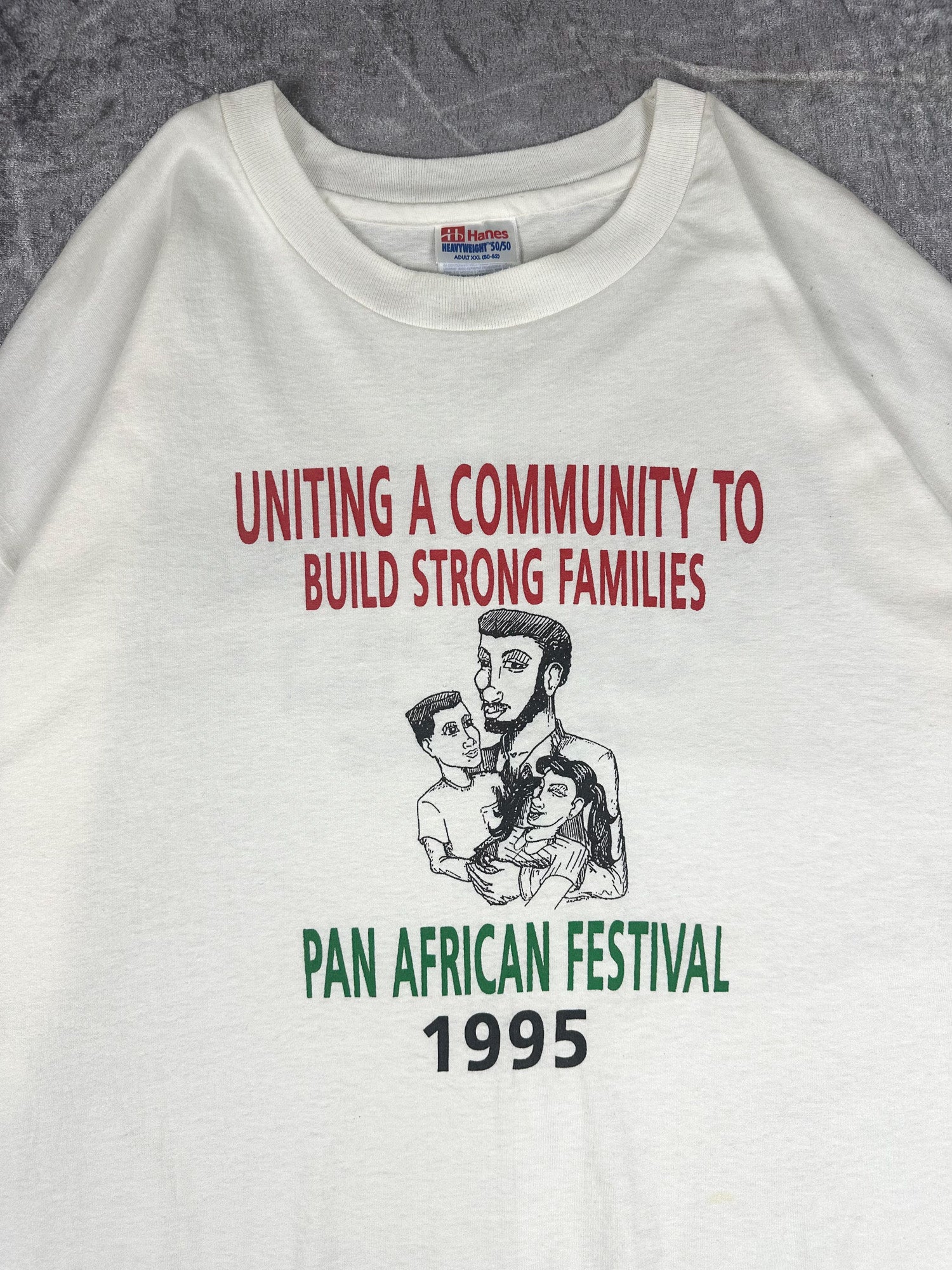 Vintage 90s Pan-African Festival 1995 Black Liberation Baptist Church T-Shirt (2XL)