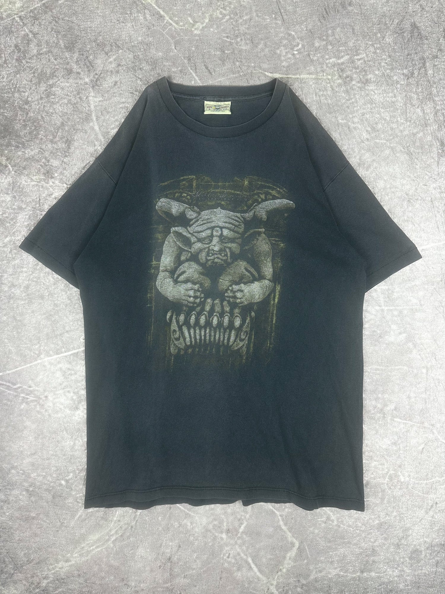 Vintage 90s Gothic Guardian In Statione Sum Gargoyle Goblin T-Shirt (L)