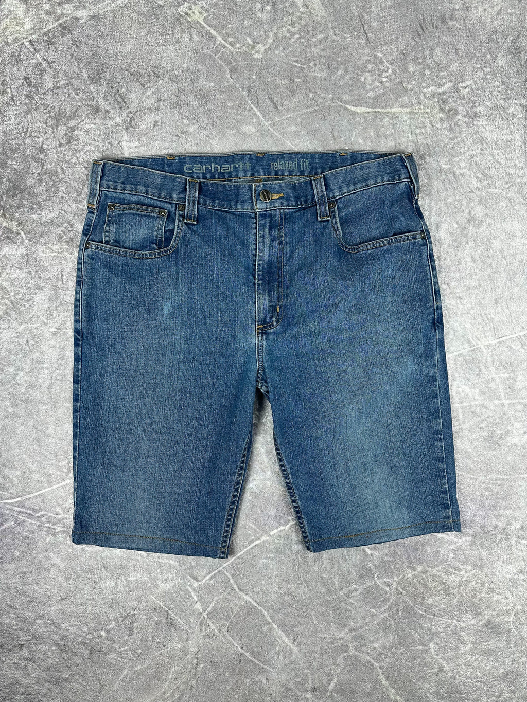 Preloved Carhartt Rugged Flex Relaxed Fit Upcycled Reworked Workwear Shorts (36)