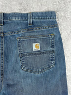 Preloved Carhartt Rugged Flex Relaxed Fit Upcycled Reworked Workwear Shorts (36)