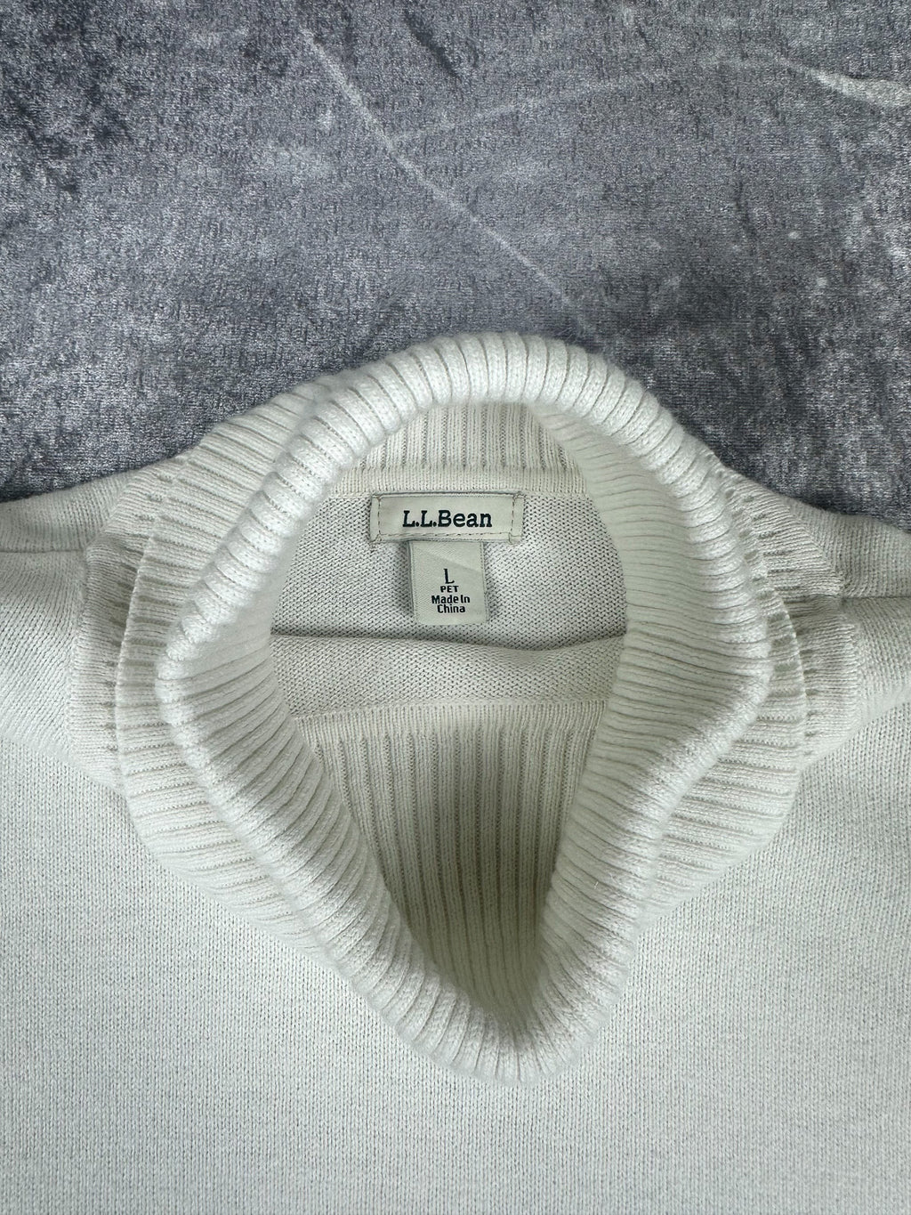 Preloved 00s L.L. Bean Roll Turtle Neck Knitted Sweater (L Petite)